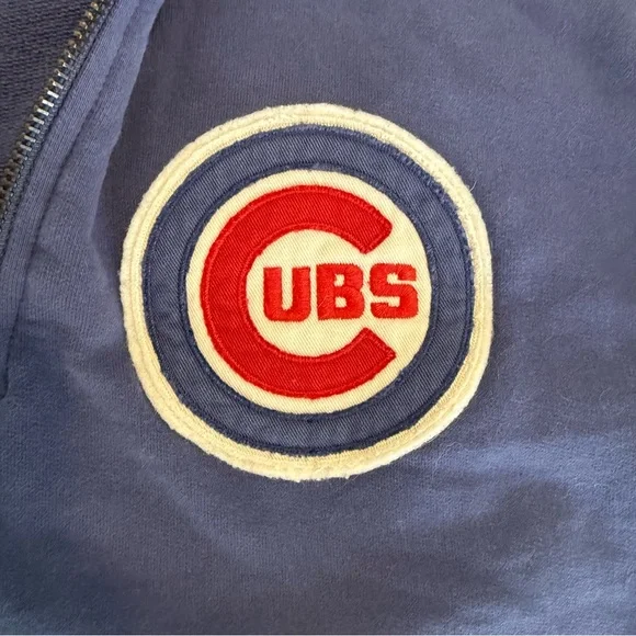 Blue MLB Cubs Quarter-Zip Pullover - Picture 5 of 7